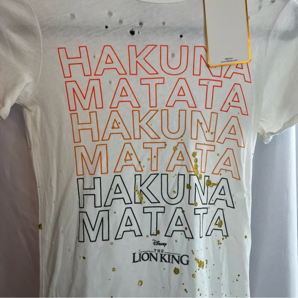 Disney x Chasor Lion King Hakuna Matata Distressed T-Shirt, size XS NWT - Picture 4 of 8